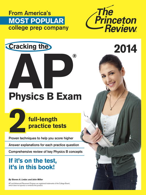 Cover image for Cracking the AP Physics B Exam, 2014 Edition